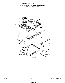 Main Top Diagram and Parts List for 1835*1A  Roper Range