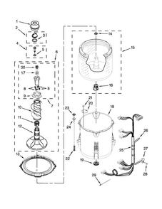 Part Location Diagram of W11105119 Whirlpool AGITATOR