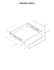 Drawer Parts Diagram and Parts List for KFGG500EBL1  KitchenAid Range