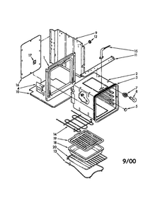 Oven Diagram and Parts List for RB100PXK-0  Whirlpool Wall Oven