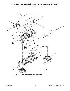 Case, Gearing And Planetary Unit Diagram and Parts List for KSM70SNDXVB0  KitchenAid Mixer
