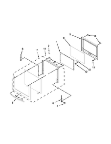 Oven Door Parts Diagram and Parts List for WOS97ES0ES00  Whirlpool Wall Oven