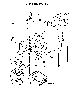 Chassis parts Diagram and Parts List for WFE320M0JS0  Whirlpool Range