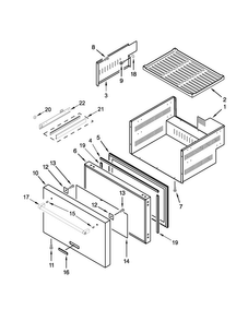 Part Location Diagram of W10796446 Whirlpool DIVIDER