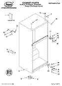 CABINET PARTS Diagram and Parts List for RT18BKXKQ01  Roper Refrigerator