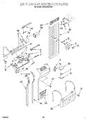 AIR FLOW AND RESERVOIR Diagram and Parts List for KSSS36QDW03  KitchenAid Refrigerator