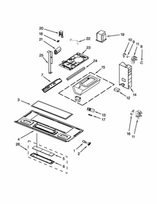 Interior And Ventilation Parts Diagram and Parts List for IMH15XVQ6  Whirlpool Microwave