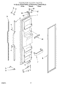 FREEZER DOOR Diagram and Parts List for KSRW25FHBT02  KitchenAid Refrigerator