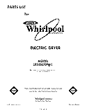 SECTION Diagram and Parts List for LE5800XPW1  Whirlpool Dryer