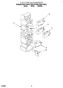LATCH BOARD Diagram and Parts List for KHMC107BWH4  KitchenAid Microwave