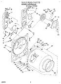 BULKHEAD Diagram and Parts List for LGT6634AQ0  Whirlpool Dryer