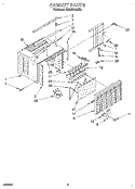 CABINET Diagram and Parts List for BHAC0700BS0  Whirlpool Air Conditioner