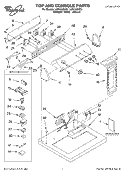 TOP AND CONSOLE, LITERATURE Diagram and Parts List for LGR7620KT0  Whirlpool Dryer