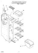 FREEZER LINER Diagram and Parts List for KSRP22KDAL00  KitchenAid Refrigerator