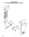 AIR FLOW Diagram and Parts List for ED22DWXTG02  Whirlpool Refrigerator
