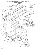 CONTROLS AND REAR PANEL Diagram and Parts List for LBR6233AW1  Whirlpool Washer