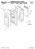 CONTROL PANEL PARTS Diagram and Parts List for MH6150XMS1  Whirlpool Microwave