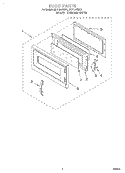 DOOR Diagram and Parts List for MH7135XEQ1  Whirlpool Microwave