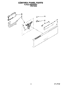 CONTROL PANEL PARTS Diagram and Parts List for KUDU03FTPA1  KitchenAid Dishwasher