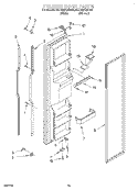 FREEZER DOOR Diagram and Parts List for 4KSRS27QFW00  KitchenAid Refrigerator