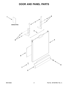 Part Location Diagram of W11532444 Whirlpool Tech sheet