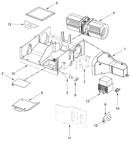 Air Flow Parts Diagram and Parts List for YAMV2307PFS10,YAMV2307PFW10  Whirlpool Microwave
