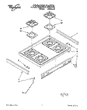 COOKTOP PARTS Diagram and Parts List for SE960PEYN3  Whirlpool Range