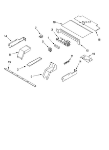 Top Venting Parts, Optional Parts Diagram and Parts List for KEBC208KSS01  KitchenAid Wall Oven