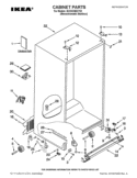 CABINET PARTS Diagram and Parts List for ISC23CNEXY02  Whirlpool Refrigerator