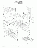 SHELF PARTS Diagram and Parts List for KBCS24LSBS03  KitchenAid Wine and Beverage Cooler