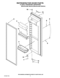 REFRIGERATOR DOOR PARTS Diagram and Parts List for KSRS25RVMK05  KitchenAid Refrigerator