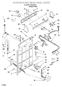 CONTROLS AND REAR PANEL Diagram and Parts List for CAWX629JQ1  Whirlpool Washer