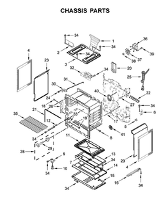 Chassis Parts Diagram and Parts List for WFG535S0JV1  Whirlpool Range
