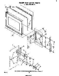 Door And Latch Diagram and Parts List for RM278PXP0  Whirlpool Microwave Oven Combo