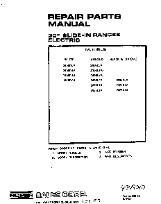 Front Cover Diagram and Parts List for 2426*2A  Roper Range