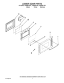 LOWER DOOR PARTS Diagram and Parts List for GGE388LXQ01  Whirlpool Range