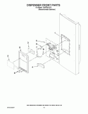 DISPENSER FRONT PARTS Diagram and Parts List for 7GI5FSAXVY3  Whirlpool Refrigerator