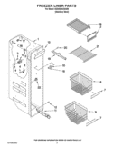 FREEZER LINER PARTS Diagram and Parts List for 6GD5SHGXSS08  Whirlpool Refrigerator