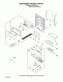 DISPENSER FRONT PARTS Diagram and Parts List for GI7FVCXWY02  Whirlpool Refrigerator