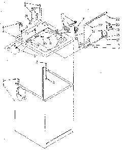 Top And Cabinet Diagram and Parts List for LA5580XSN2  Whirlpool Washer