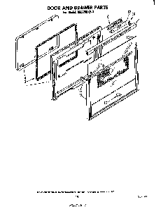 Door And Drawer Diagram and Parts List for RM278PXP0  Whirlpool Microwave Oven Combo