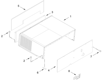 Top Grille And Unit Cover Parts Diagram and Parts List for JBSFS48NMX25  Whirlpool Refrigerator