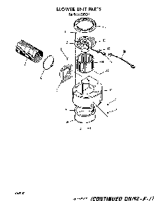 Blower Diagram and Parts List for 2496*2  Roper Range