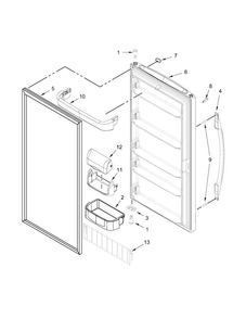 Part Location Diagram of W10612074 Whirlpool DOOR-COMP