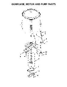 Gearcase, motor and pump parts Diagram and Parts List for 11022352511  Kenmore Washer