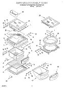 REFRIGERATOR SHELF Diagram and Parts List for KSCS27QFAL00  KitchenAid Refrigerator