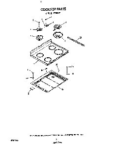 Cook Top Diagram and Parts List for F7107*1  Roper Range