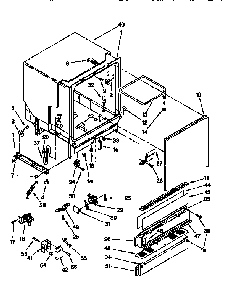 Tub Asm Diagram and Parts List for DU9800XB0  Whirlpool Dishwasher