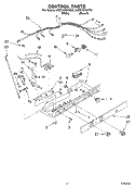 CONTROL PARTS Diagram and Parts List for 5VED7GTKKQ01  Whirlpool Refrigerator