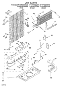 UNIT Diagram and Parts List for ET4WSMYKT00  Whirlpool Refrigerator